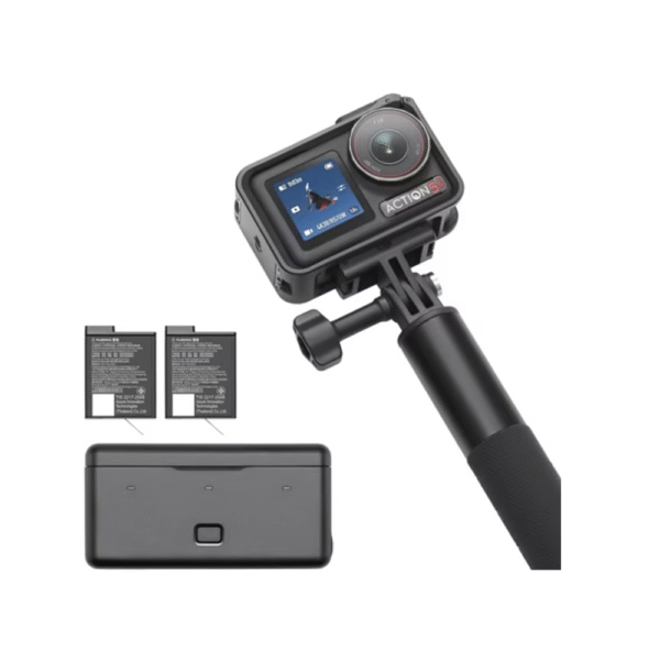 Osmo Action 5 Pro Adventure Combo - Revolutionary Image Quality Action Camera, Bursting With 40MP of Action,upgraded to 4K/120fps,1/1.3″Sensor, Dual OLED Touchscreens,47GB Built-in Storage