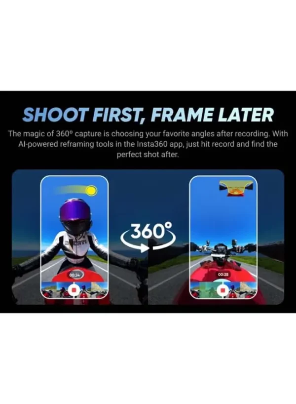 X4-8K Waterproof 360 Action Camera, 4K Wide-Angle Video, Invisible Selfie Stick Effect, Removable Lens Guards, 135 Min Battery Life, AI Editing, Stabilization, For Sports, Travel, Outdoor - Image 6