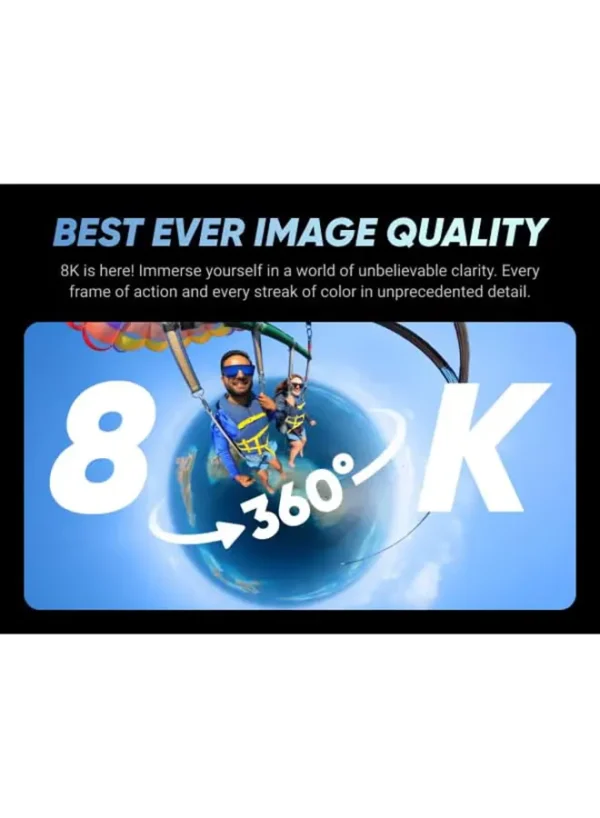 X4-8K Waterproof 360 Action Camera, 4K Wide-Angle Video, Invisible Selfie Stick Effect, Removable Lens Guards, 135 Min Battery Life, AI Editing, Stabilization, For Sports, Travel, Outdoor - Image 9