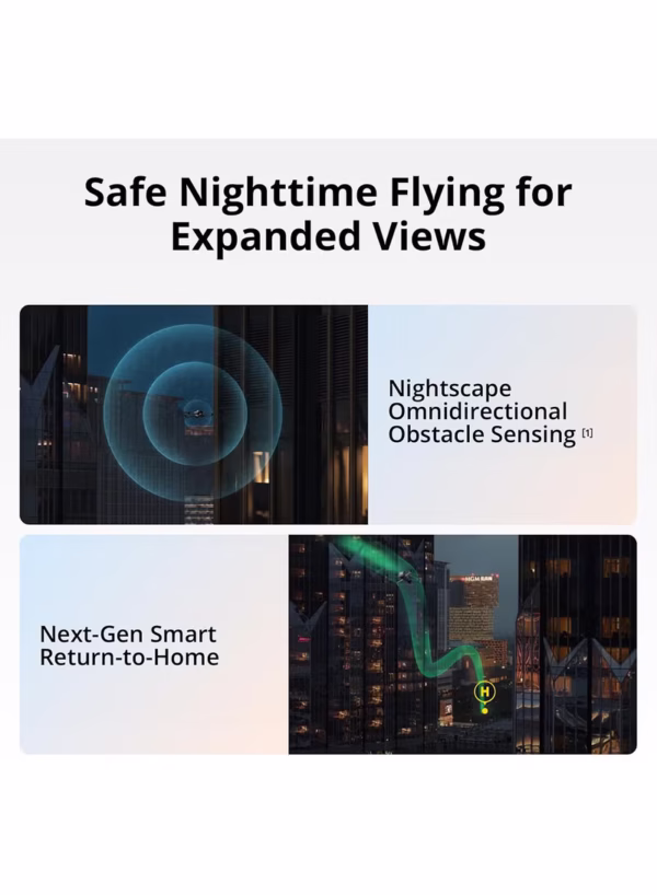 Air 3S Fly More Combo (RC-N3), Drone with 1" CMOS Wide-Angle & Medium Tele Camera, 4K/60fps HDR Video, Nightscape Omnidirectional Obstacle Sensing & 3 Batteries for Extended Flight Time - Image 4