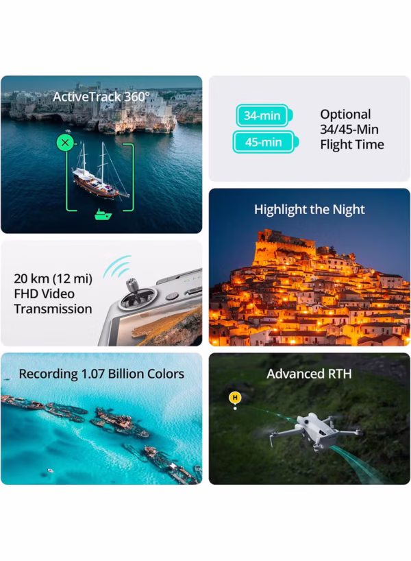 Mini 4 Pro Fly More Combo (RC 2), Folding Mini-Drone 4K HDR Camera, Under 0.549 lbs/249 g, 34-Min Flight Time, 2 Extra Batteries, MOIAT Certified - UAE Version - Image 7