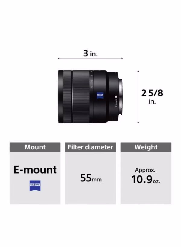 Sel1670Z Vario-Tessar T E 16-70Mm F4 Za Oss Black Black - Image 4