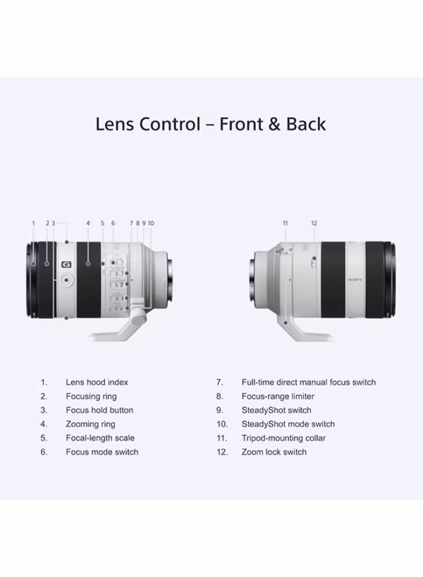 FE 70-200mm F4 Macro G OSS II Lens – Full-Frame E-Mount Telephoto Zoom with Optical Stabilization, Fast Autofocus & 1:2 Magnification White - Image 5