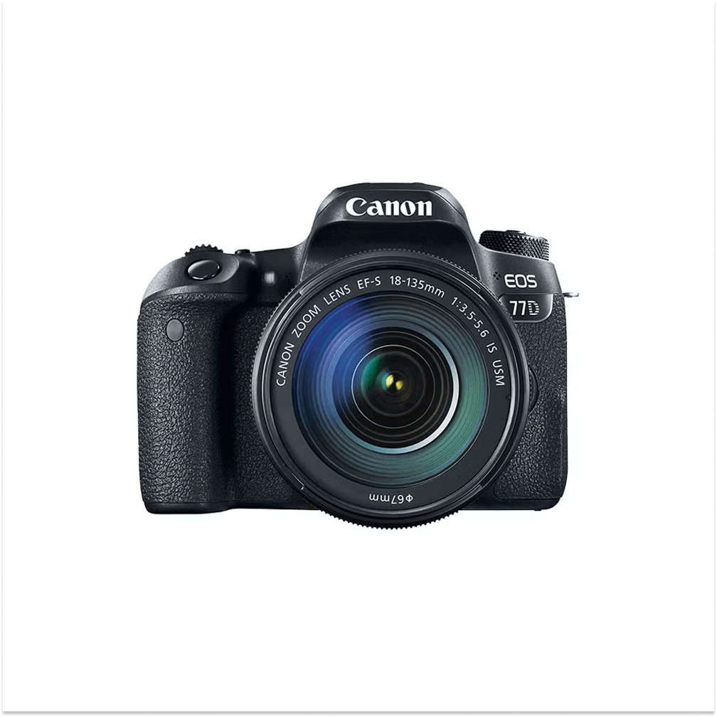 Canon EOS 77D DSLR Camera 24.2MP with EF-S 18-135mm f/3.5-5.6 IS USM Lens, Touch LCD, Wi-Fi, NFC, Bluetooth