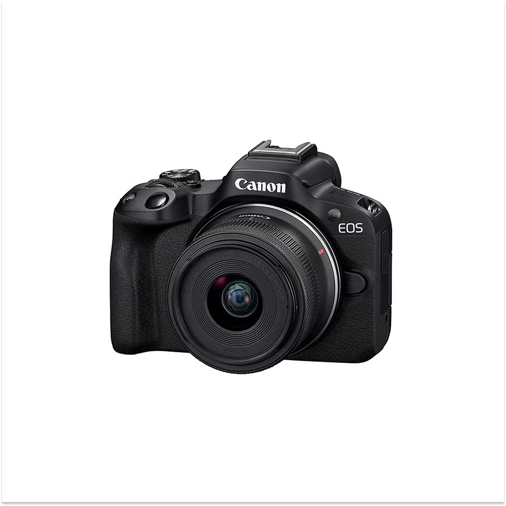 Canon EOS R50 Mirrorless Digital Camera (Black) with RF-S 18-45mm Lens | 24.2MP APS-C Sensor, 4K Video, Dual Pixel CMOS AF II, Wi-Fi & Bluetooth | EU Version (EU26)