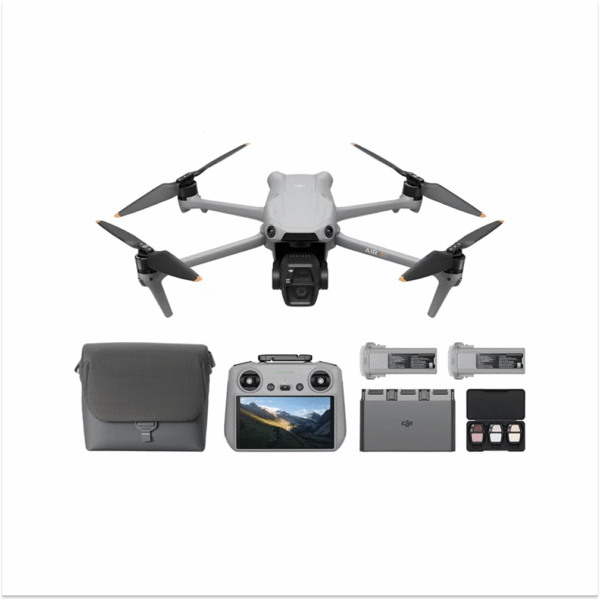 Air 3S Fly More Combo (RC 2 Screen Remote Controller), Drone with 1" CMOS Wide-Angle & Medium Tele Camera for Adults, 4K/60fps, Omnidirectional Sensing & 3 Batteries for Extended Flight Time