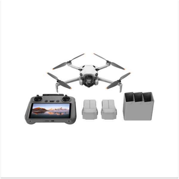 Mini 4 Pro Fly More Combo Plus (RC 2), Folding Mini-Drone 4K HDR Camera, 2 Extra Intelligent Batteries Plus For 45-Min Flight Time, MOIAT Certified - UAE Version