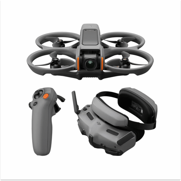 Avata 2 Fly More Combo (1 Battery), FPV Drone with Camera 4K, Immersive Experience, Built-in Propeller Guard, Easy Flip/Roll, Goggles 3 and RC Motion 3 Included, POV Content Camera Drone, Black