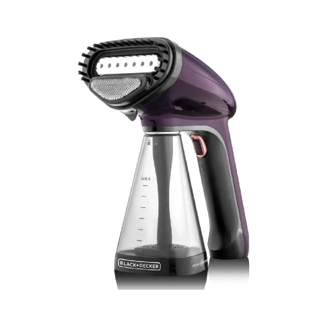 Black & Decker 1500W Handheld Garment Steamer – Portable Handy Clothes Steamer for Home & Travel, Purple, Fast Heat-Up, Continuous Steam, Easy to Use | Model HST1500-B5